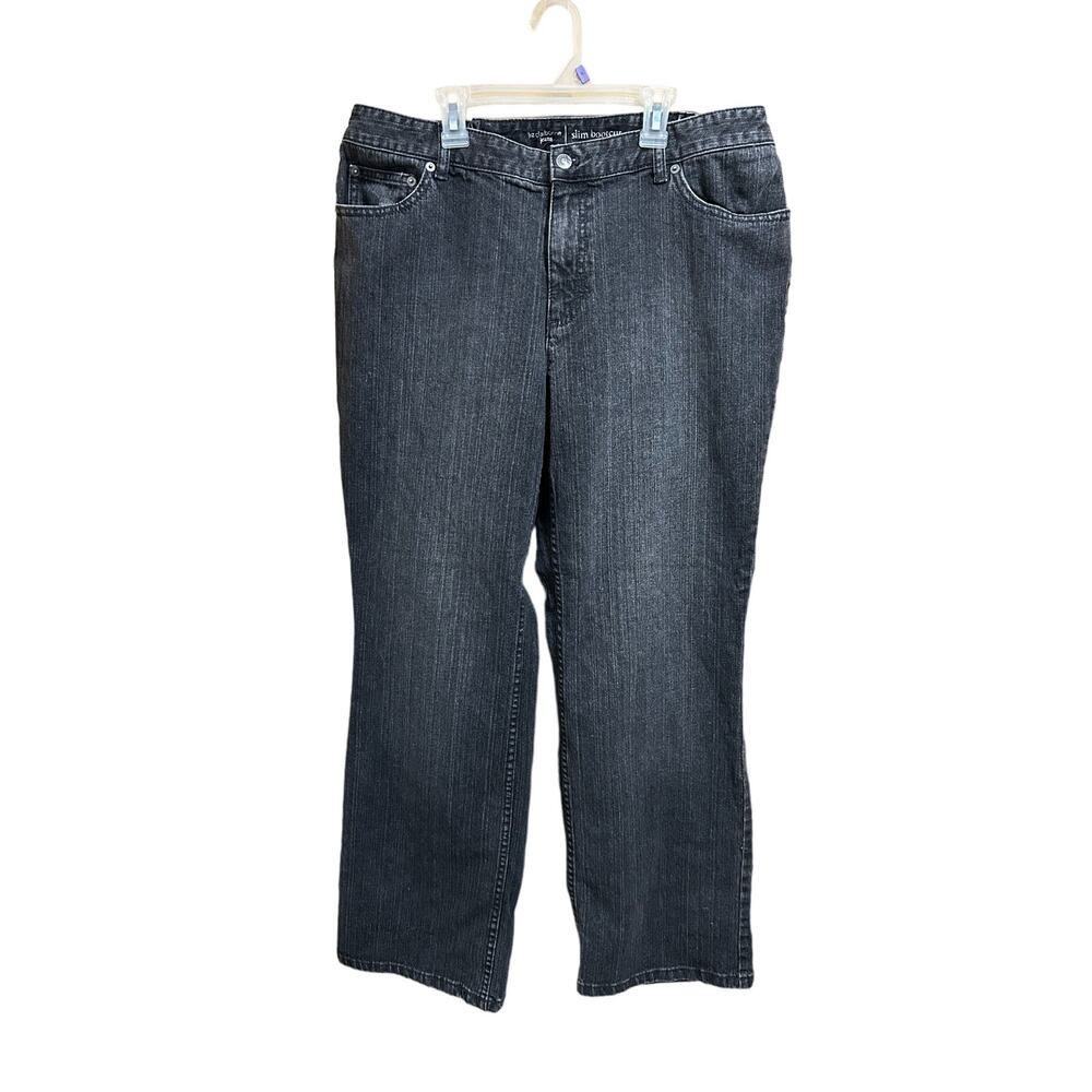 Liz Claiborne Black Slim Bootcut Jeans - Womens Size 16W